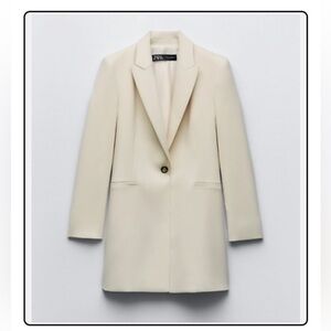 ZARA WOMEN LONG FITTED BLAZER